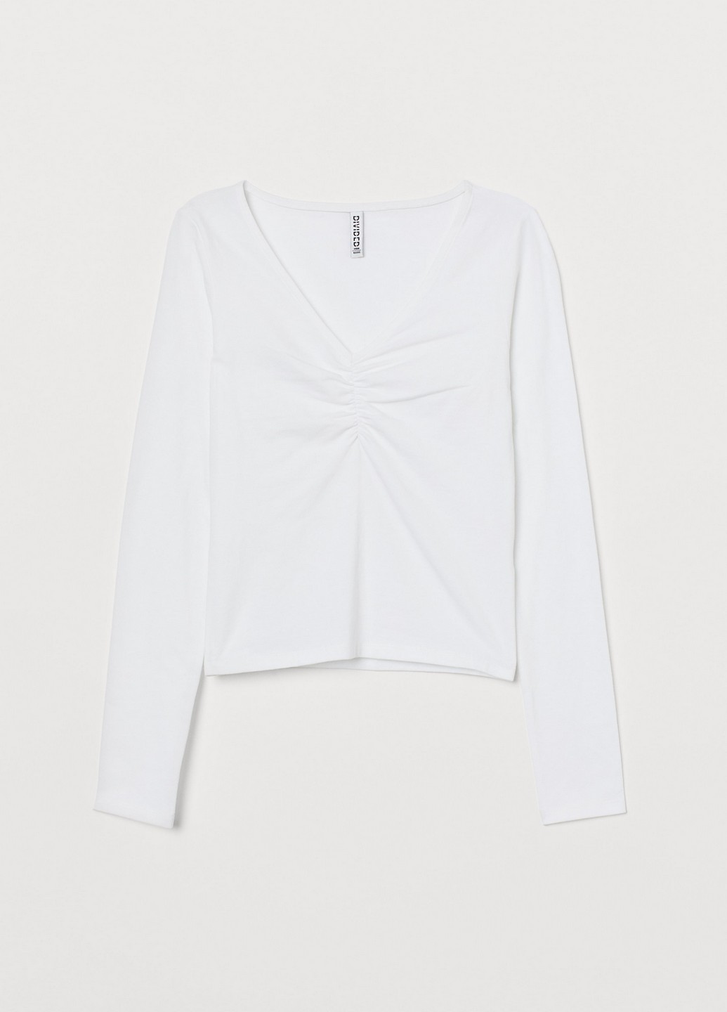 

Лонгслив H&M  Белый 0801673_белый_02, Лонгслив H&M L Белый 0801673_белый_02