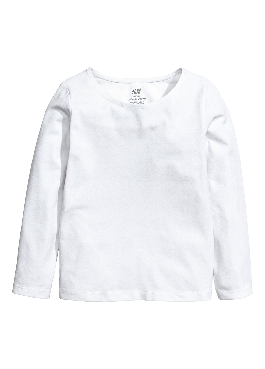 

Лонгслив H&M 98/104 Белый 0508931