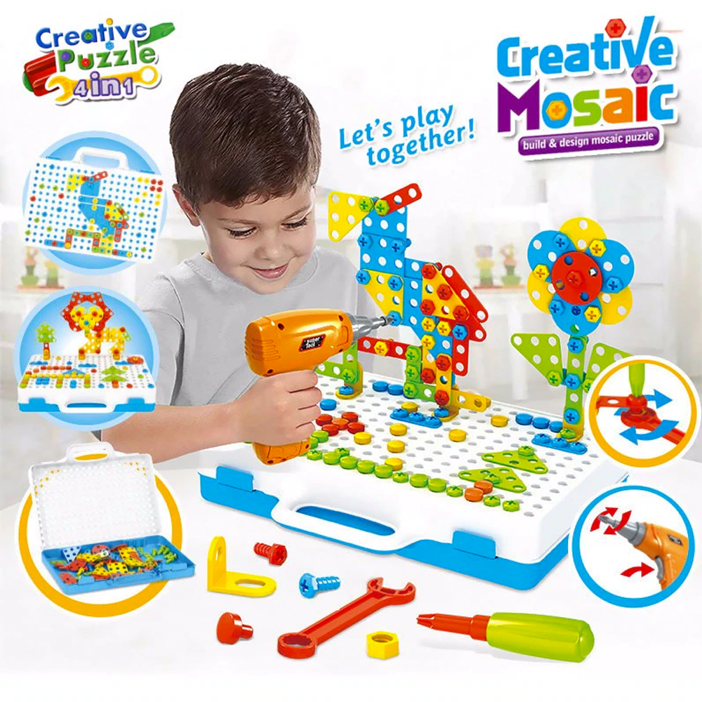 

Развивающий конструктор Tu Le Hui Creative Puzzle 4в1 чемодан 193 детали