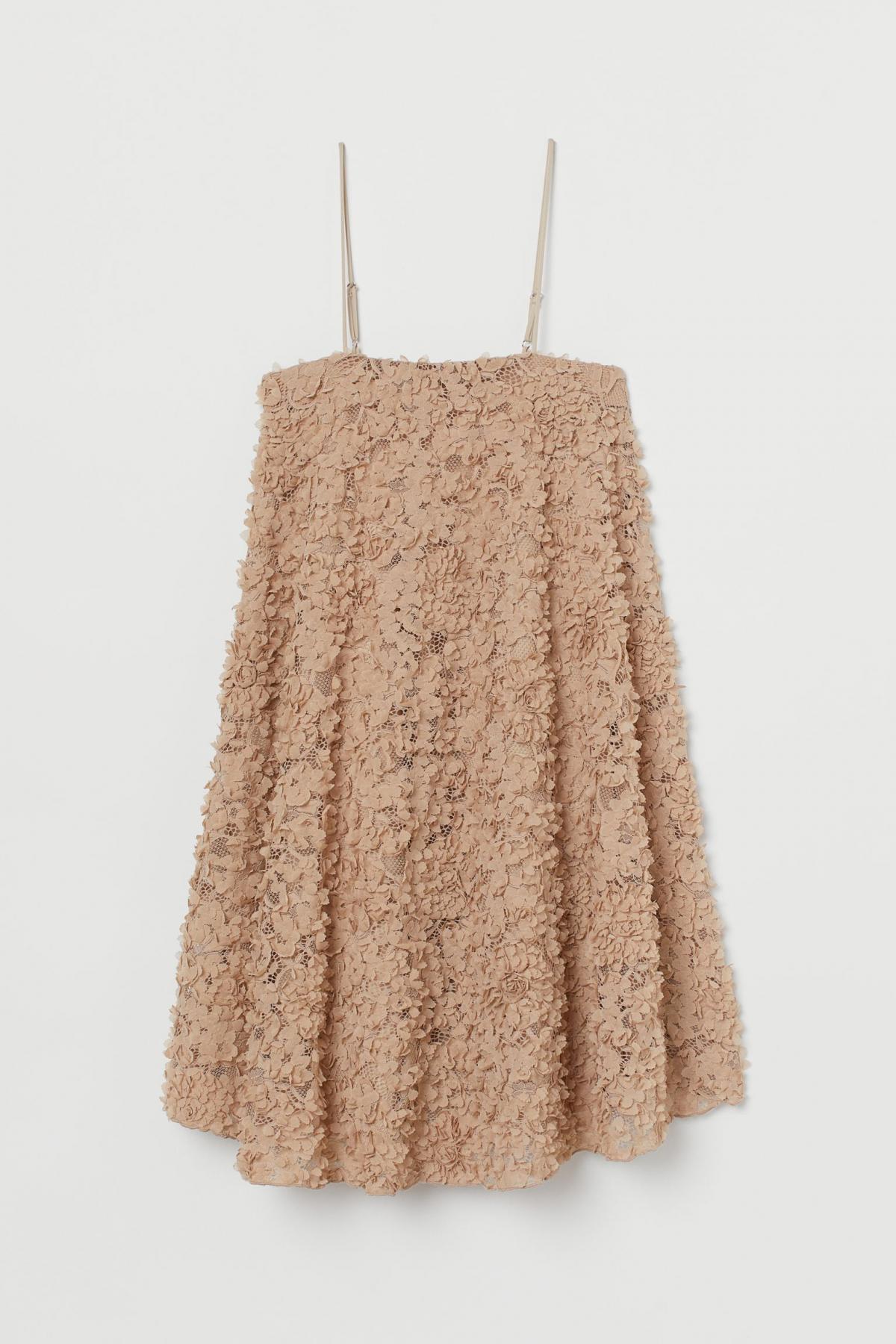

Платье с аппликациями H&M  Бежевое 0787223001, Платье с аппликациями H&M s Бежевое 0787223001
