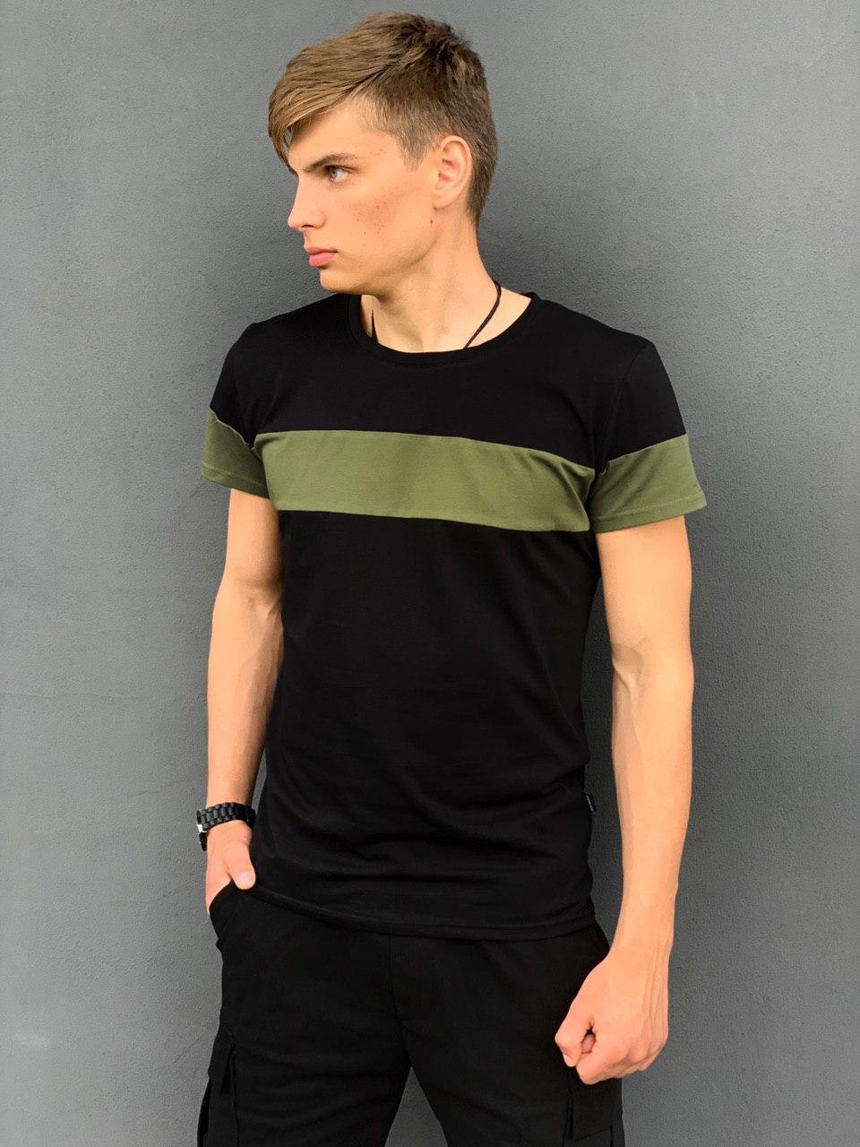 

Мужская футболка Intruder Color Stripe черная с хаки  (001SAG 0880, Мужская футболка Intruder Color Stripe черная с хаки XL (001SAG 0880)