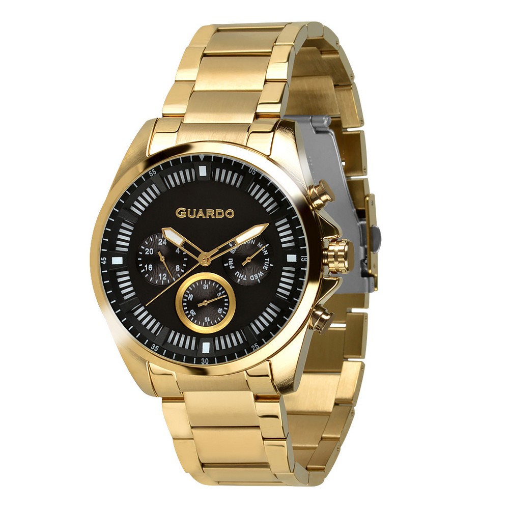 

Наручные часы Guardo 011123-2 Gold-Black
