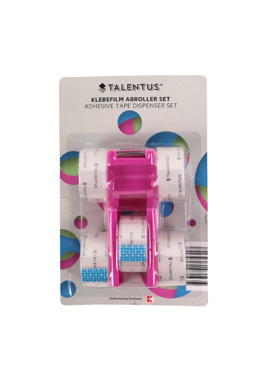 

Скотч канцелярский с диспенсером Talentus розовый-прозрачный CO-550166