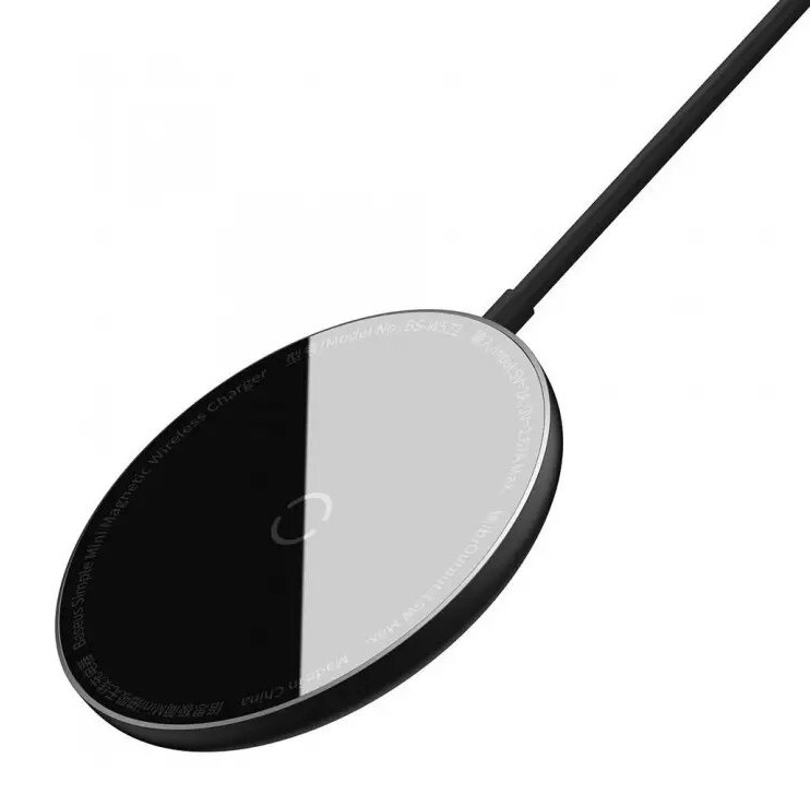 

Беспроводное зарядное устройство BASEUS Simple Mini Magnetic Wireless Charger |Type-C cable 1.5m 15W|. Black