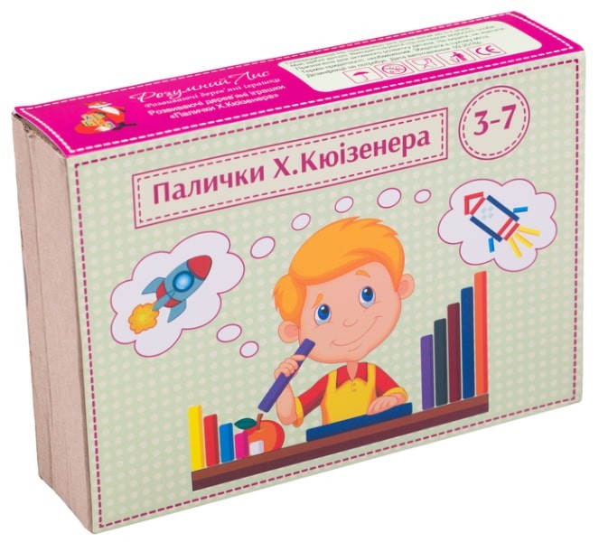 

Деревянные счетные палочки Кюизенера 116 шт Розумний Лис (90080)