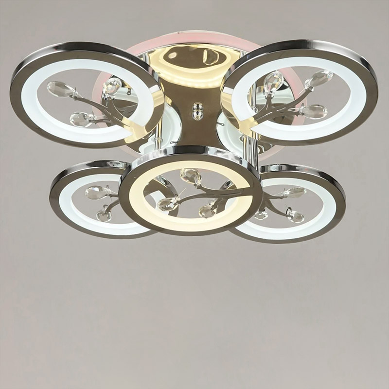 

Люстра стельова LED з RGB підсвічуванням Light House SRS-16349/5 126W хром