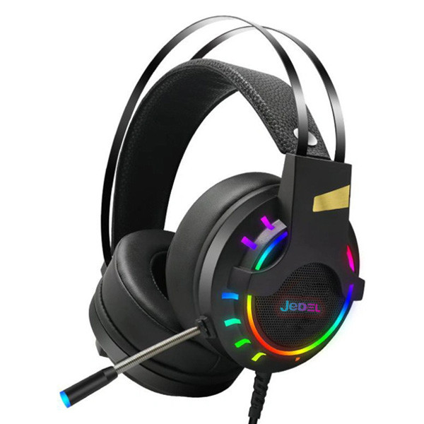 

Игровые наушники с микрофоном JEDEL GH212 проводные c LED RGB подсветкой Black (GH212)