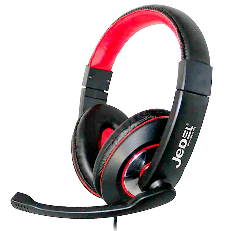 

Игровые наушники JEDEL U728 с микрофоном проводные USB Black/Red (U728)