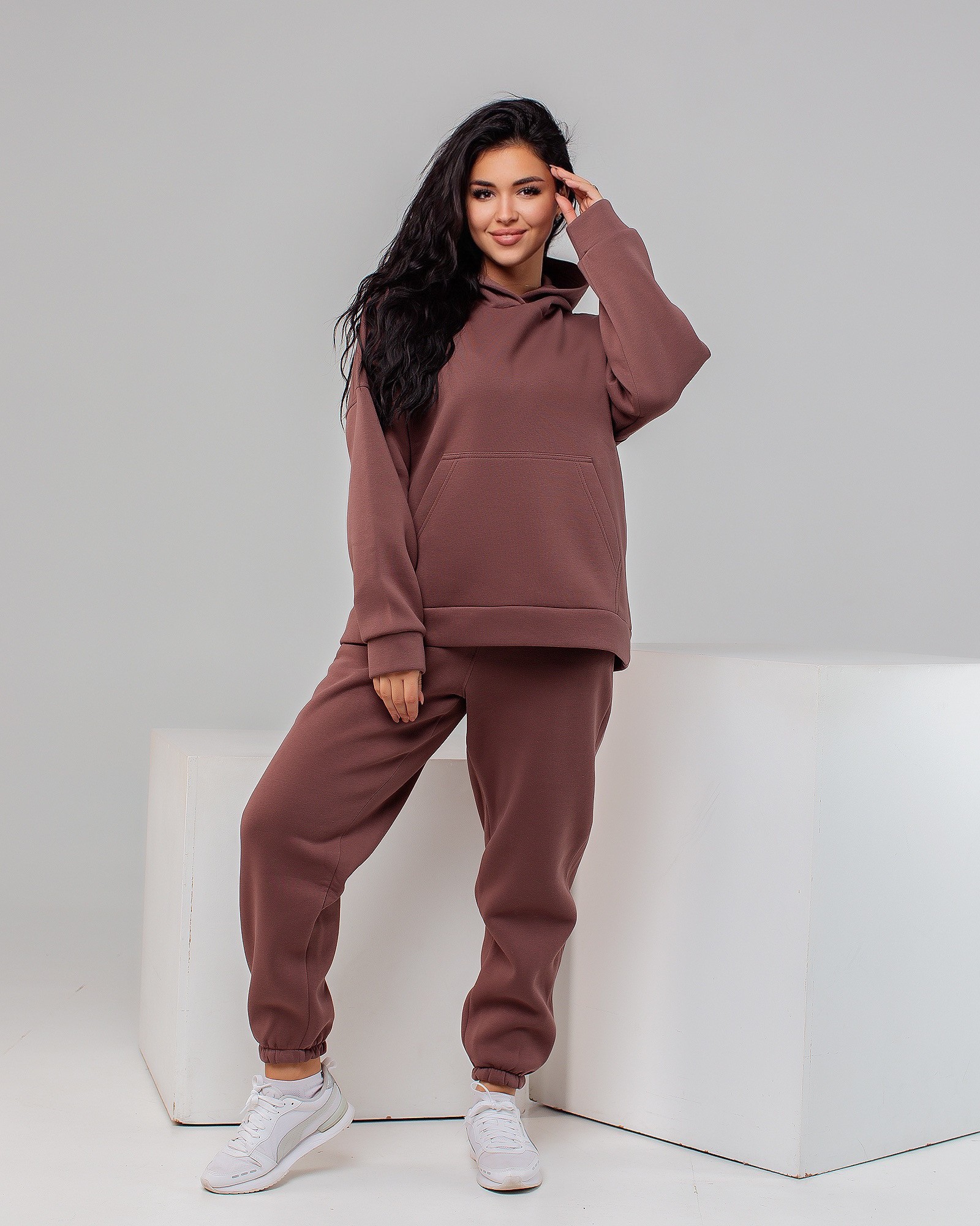 

Спортивный костюм QUARTETTO 4116 / коричневый, Спортивный костюм QUARTETTO 4116 56/58 коричневый