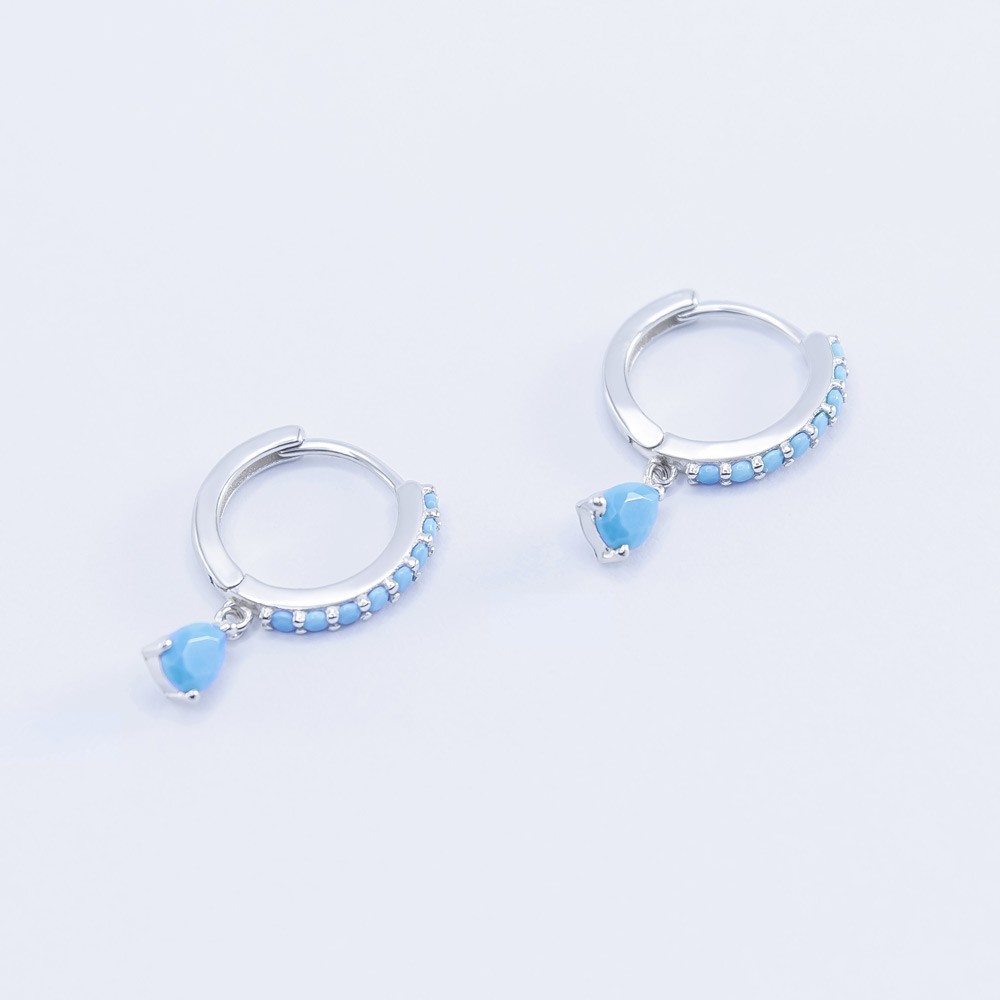 

Серьги серебряные INFINI родированные s2b-61
