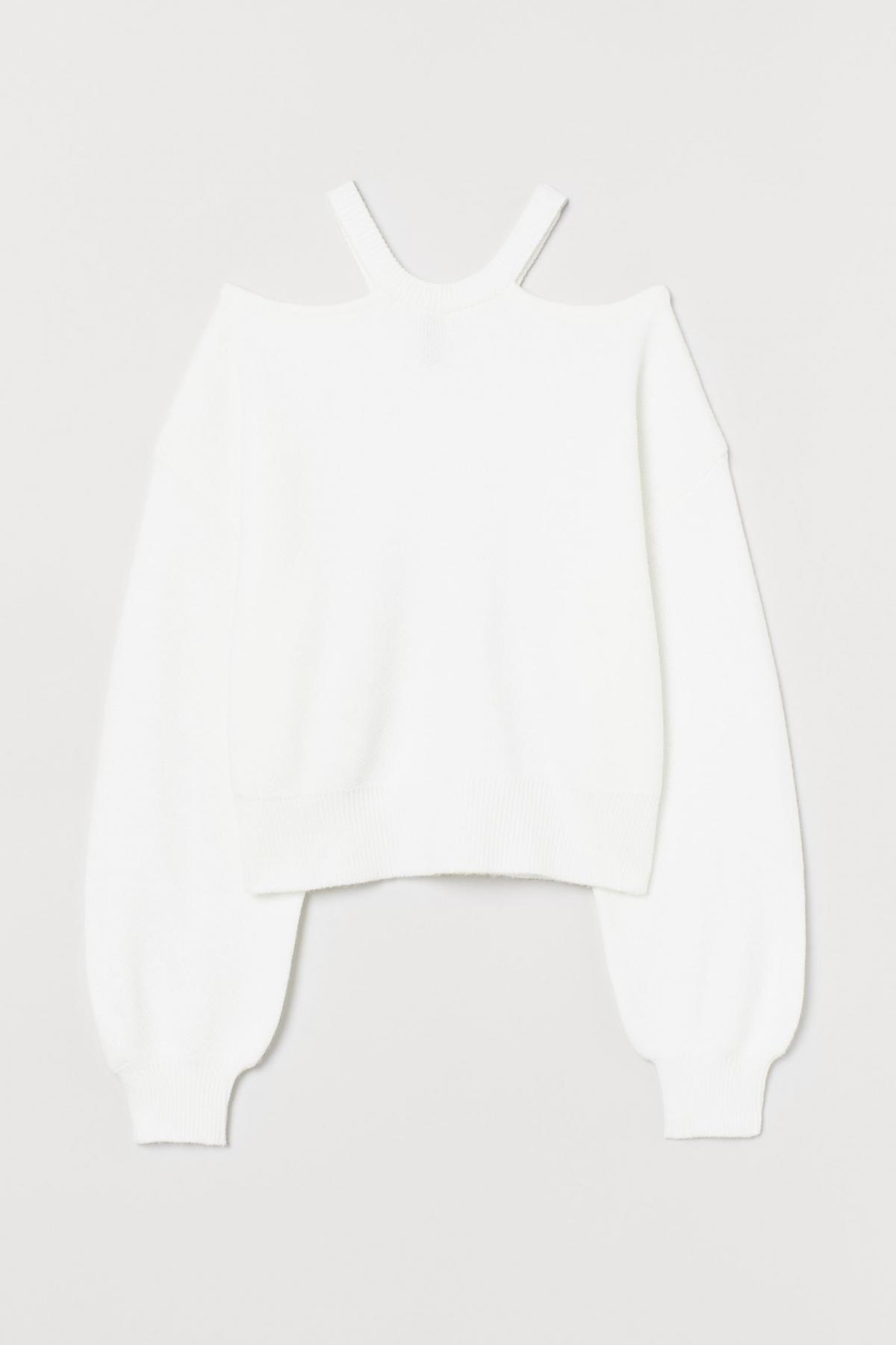 

Джемпер с открытыми плечами H&M l Белый