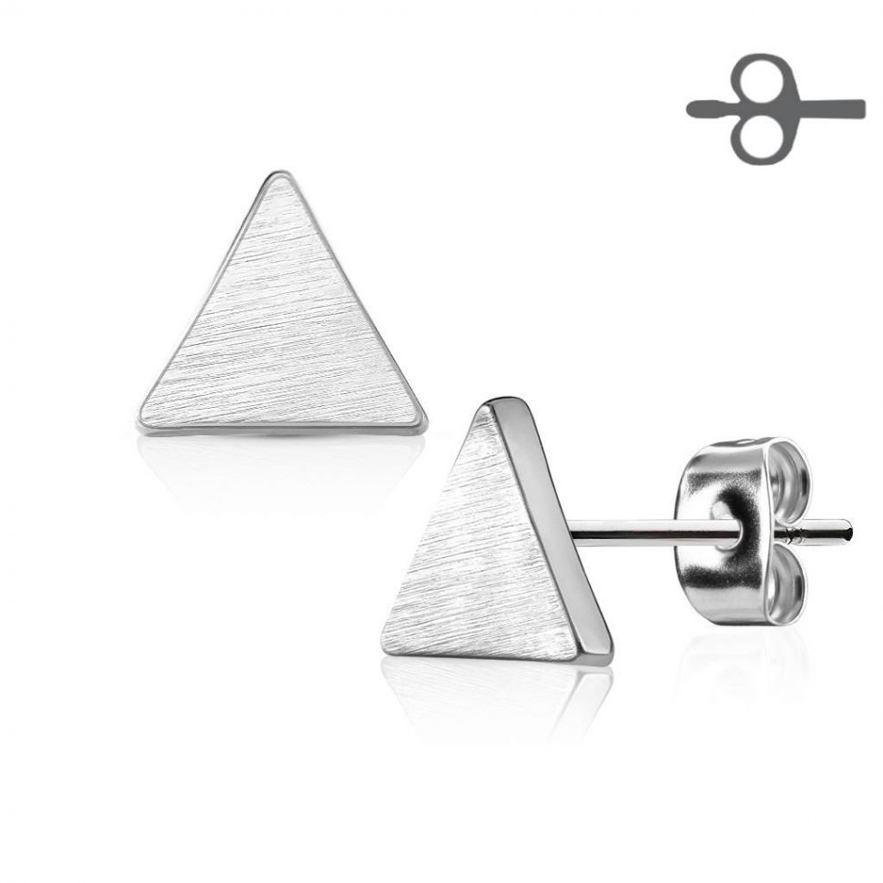 

Серьги-гвоздики в форме треугольника Spikes EA-010-ST