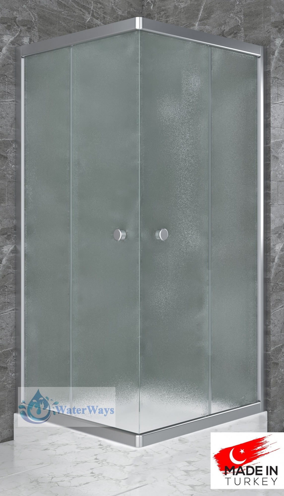

Душевая кабина Shower Saturn square 90x90 раздвижная кабина для душа квадратная без поддона матовое стекло 5мм