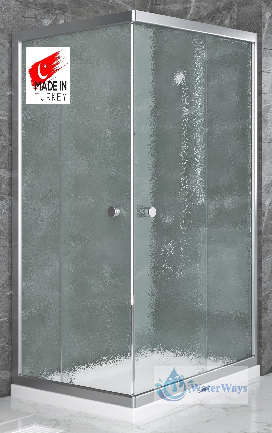 

Душевая кабина Shower Saturn 100x80 раздвижная кабина для душа прямоугольная без поддона матовое стекло 5мм