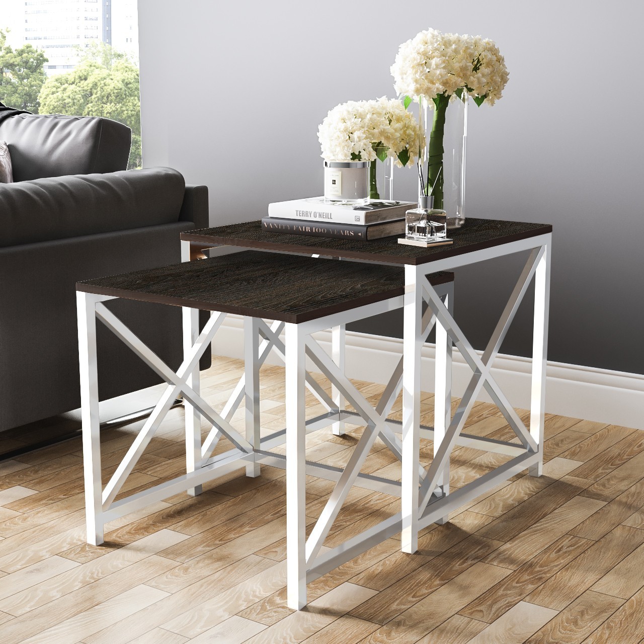 Журнальный стол LoftMetal GS double white Дуб Кабо Верде – фото, отзывы ...