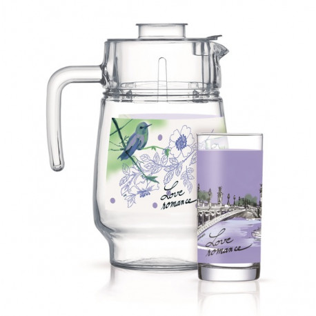 

Набір для води 7 пр. Luminarc Love Romance Purple