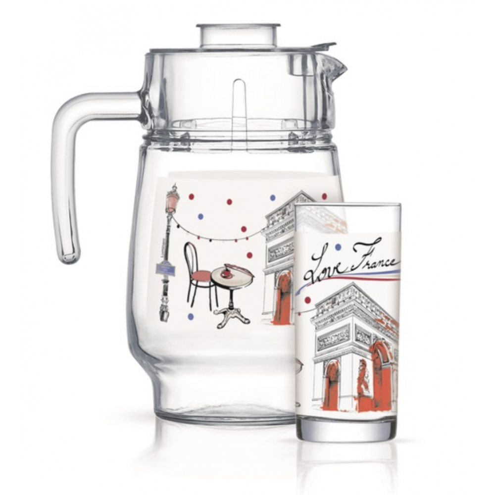 

Набір для води 7 пр. Luminarc Love France Red