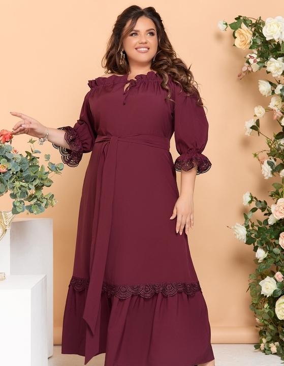 

Платье G&M k-83708 - Размер цвет марсала, Платье G&M k-83708 52-54 Размер цвет марсала