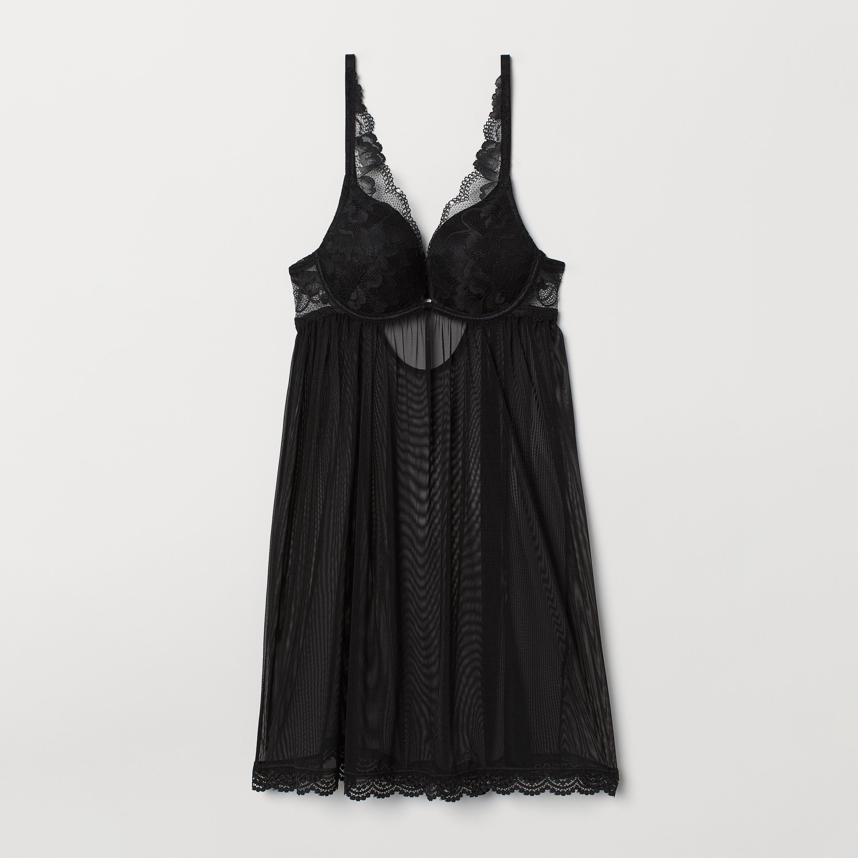 

Ночная рубашка H&M 0692269-9 34 Черная (СА2000001494400)