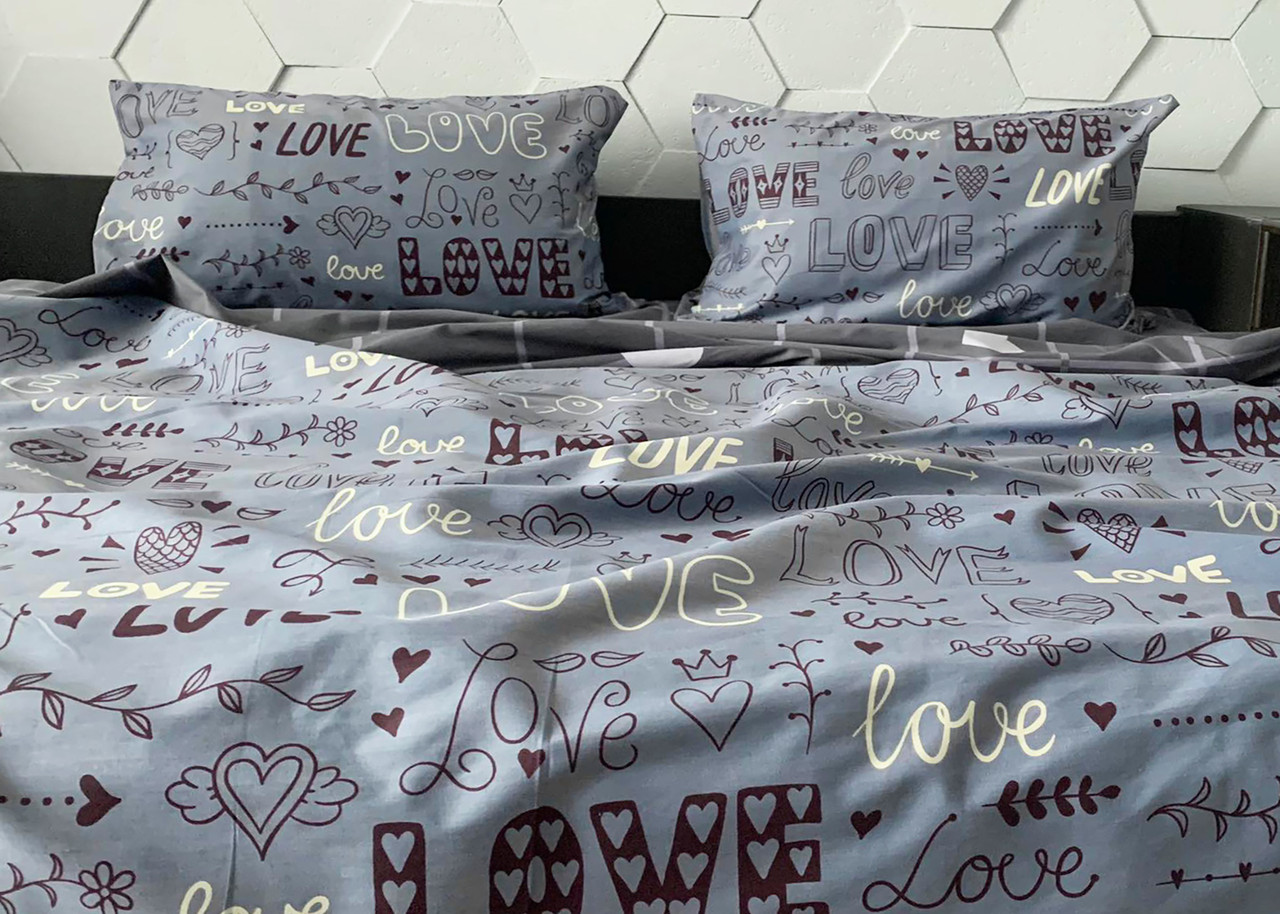 

Постельное белье евро Love