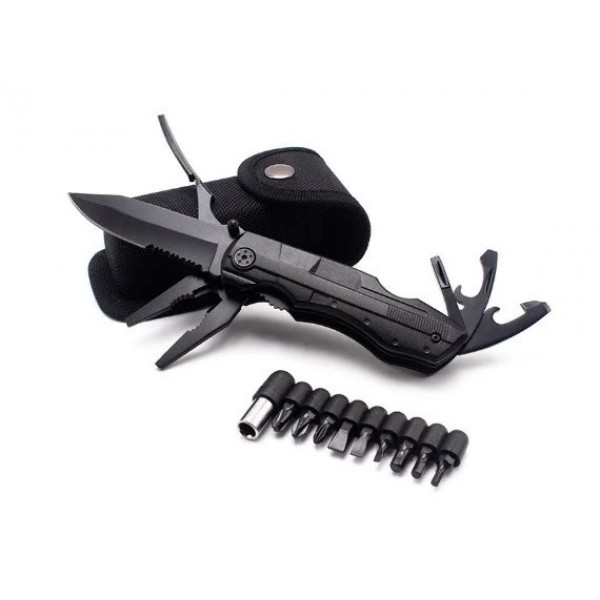 

Мультитул IPRee® 9 в 1 с фиксатором Liner lock (Плоскогубцы, Кусачки, Ножи, Открывалка, Отвертки, 9-Бит)
