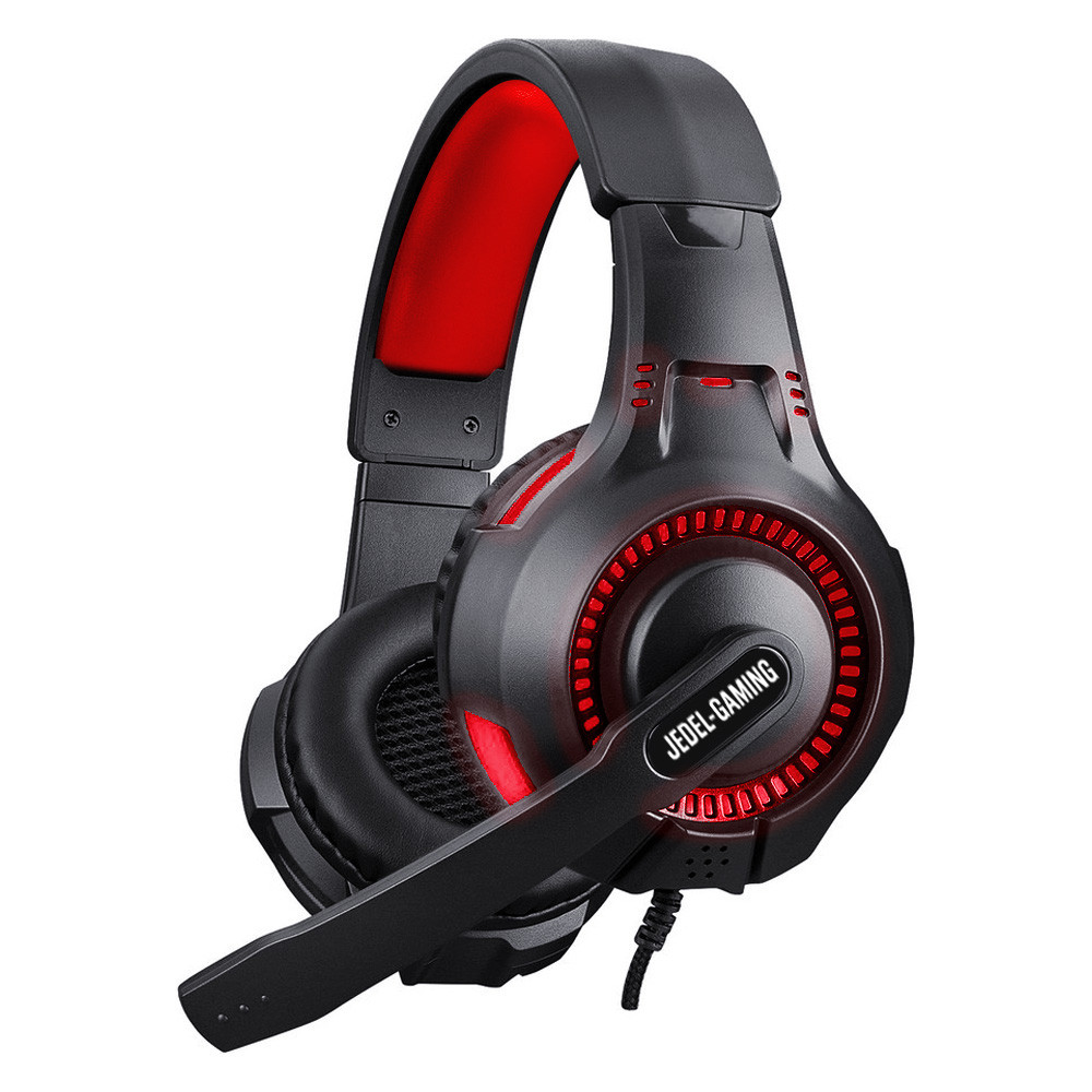 

Игровые наушники с микрофоном JEDEL GH253 проводные c LED подсветкой Black/Red (GH253)