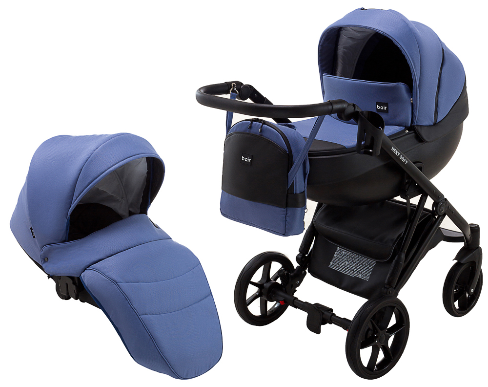 

Коляска 2 в 1 Bair Next Soft 28 синій (625731)