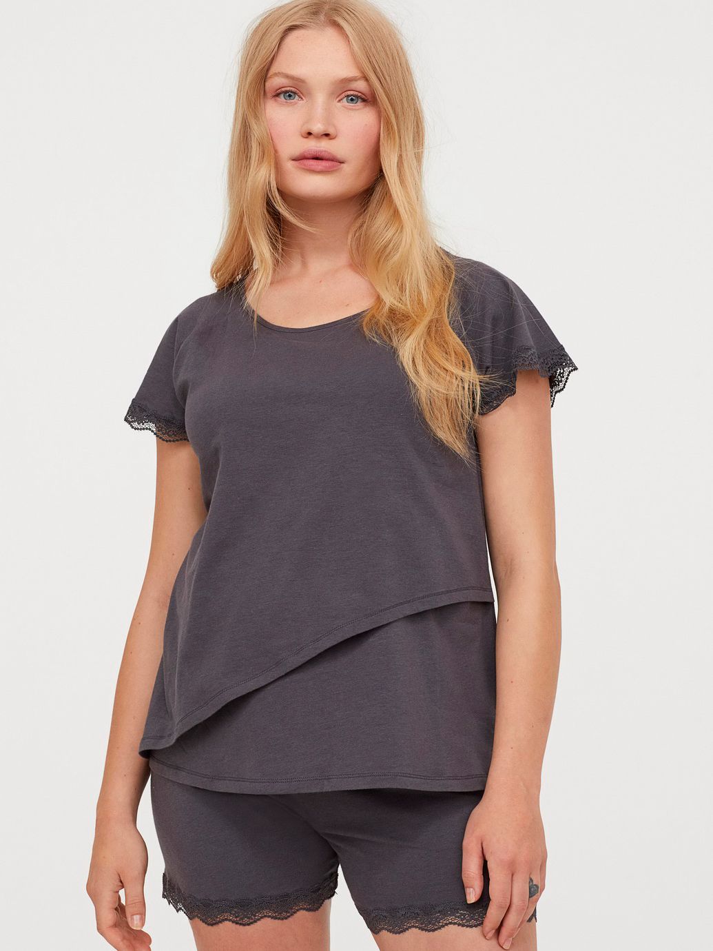 

Пижама H&M Mama 0694236 1  Темно-серая, Пижама H&M Mama 0694236 1 S Темно-серая