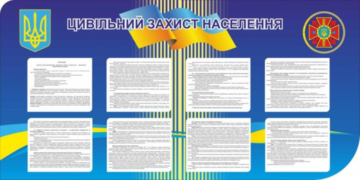 

Стенд Vivay Цивільний захист населення 100x50 см (3905)