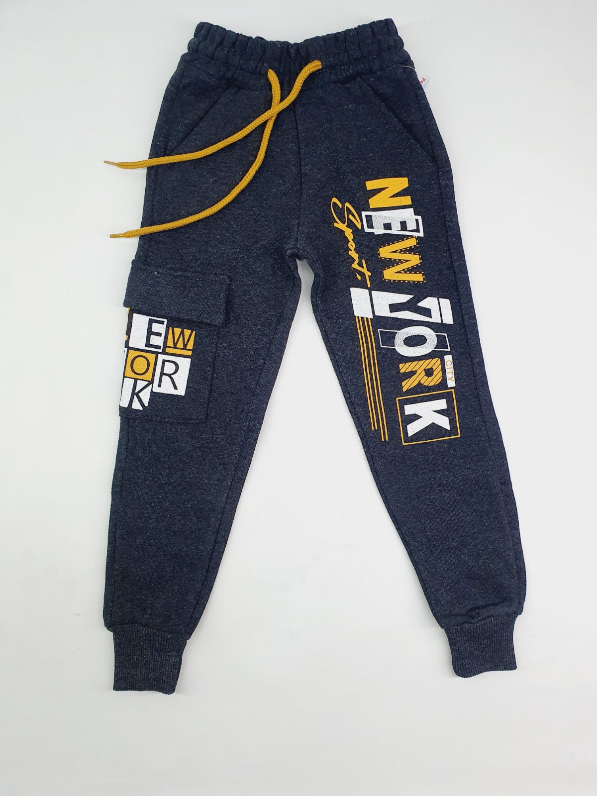 

Спортивные штаны Kids Wear 1780 128см(р) т.серый с желтым