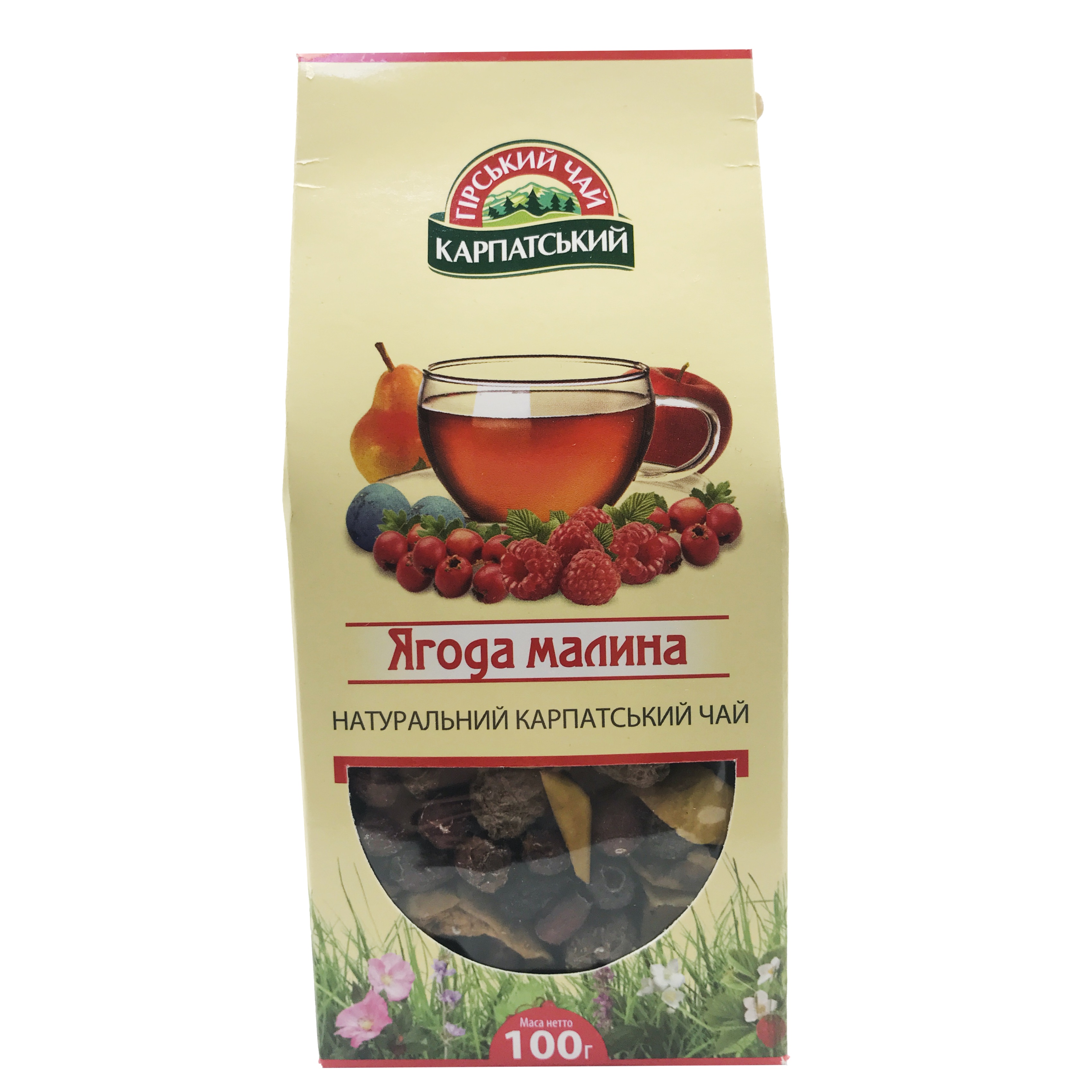 Натуральный карпатский чай Ягода-малина Гірський чай Карпатський 100г ...