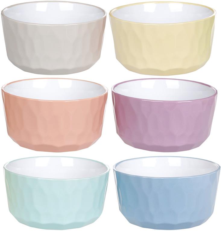 

Набор 6 керамических пиал Нежный орнамент "Пастораль" 700мл