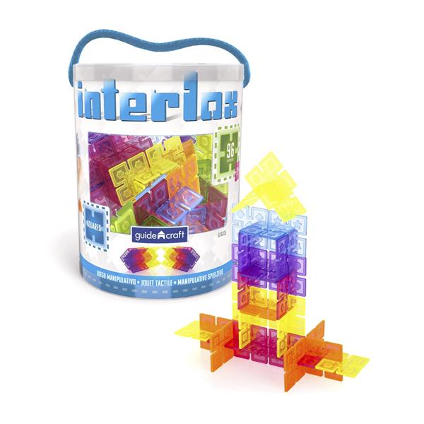 

Конструктор Guidecraft Interlox Squares Квадраты, 96 деталей (G16835)