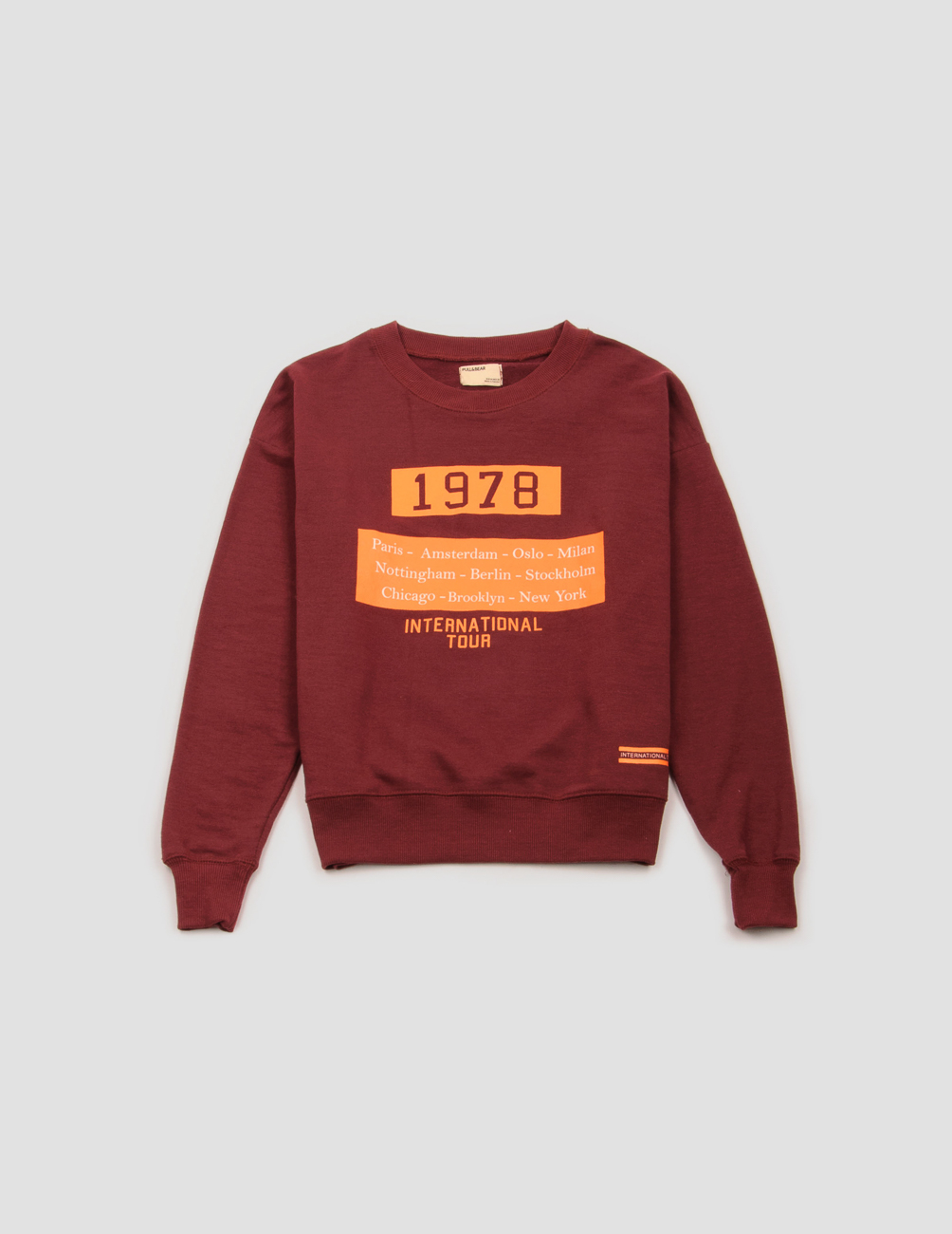 

Свитшот PULL & BEAR Ж1076201 (9591/339/605) цвет бордовый, Свитшот PULL & BEAR Ж1076201 (9591/339/605) цвет бордовый M