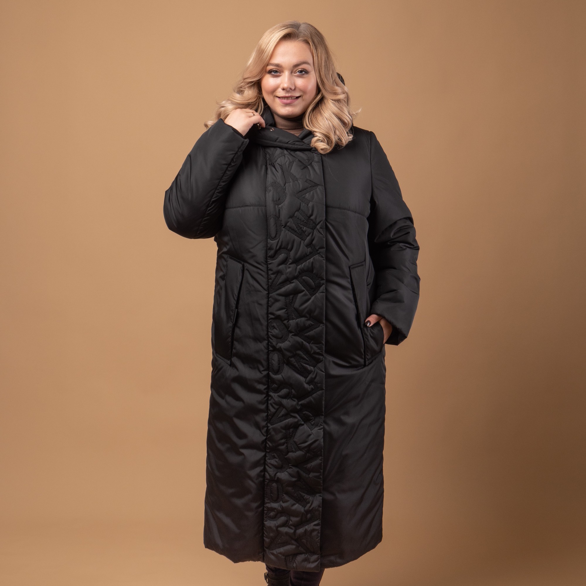 

Зимняя женская куртка большого размера UF-Fashion 964-r 52 черный