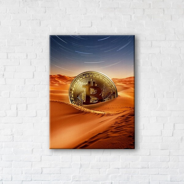 

Картина на холсте прямоугольная I-Art Gold In Desert 50x65см