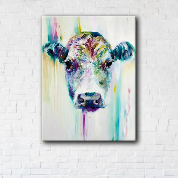 

Картина на холсте прямоугольная I-Art Cow Art 75x100см