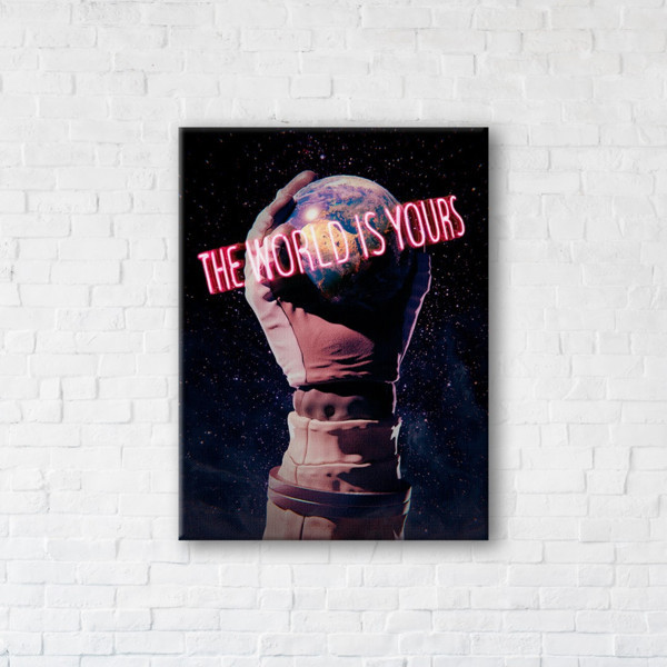 

Картина на холсте прямоугольная I-Art The world is yours 45x60см