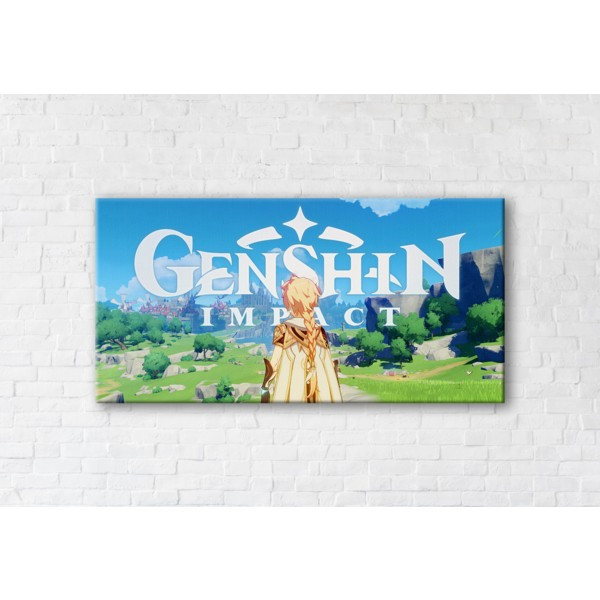 

Картина на холсте прямоугольная I-Art Genshin Impact 90x180см