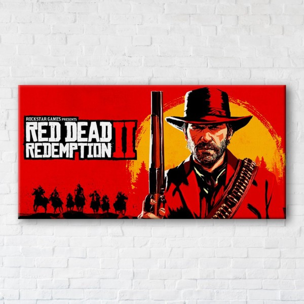 

Картина на холсте прямоугольная I-Art Red Dead Redemption 2 40x80см