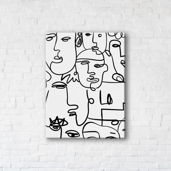 

Картина на холсте прямоугольная I-Art People and Lines 110x145см