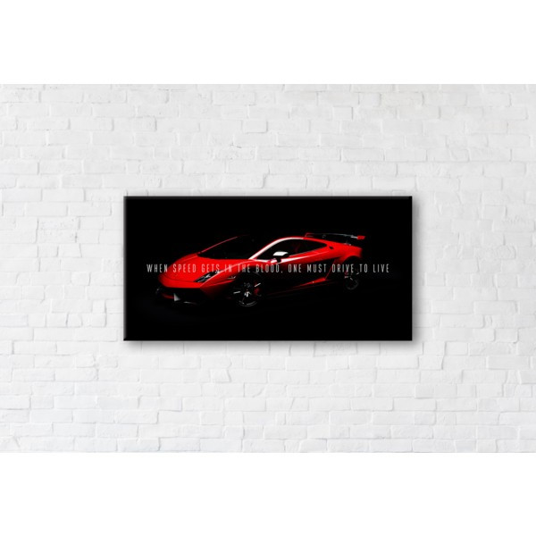 

Картина на холсте прямоугольная I-Art Drive For Life 50x100см