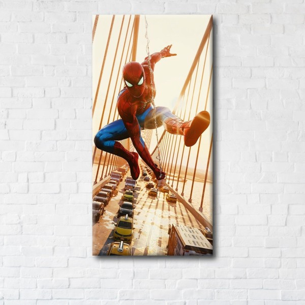 

Картина на холсте прямоугольная I-Art Spider man on the bridge 90x180см