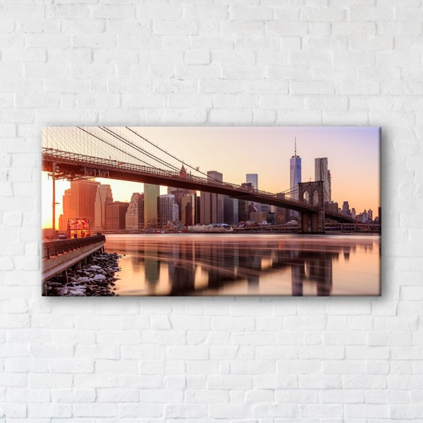 

Картина на холсте прямоугольная I-Art Brooklyn Bridge 90x180см