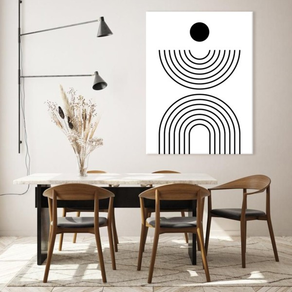 

Картина на холсте прямоугольная I-Art Vinyl Record Line Art ( White) 90x120см