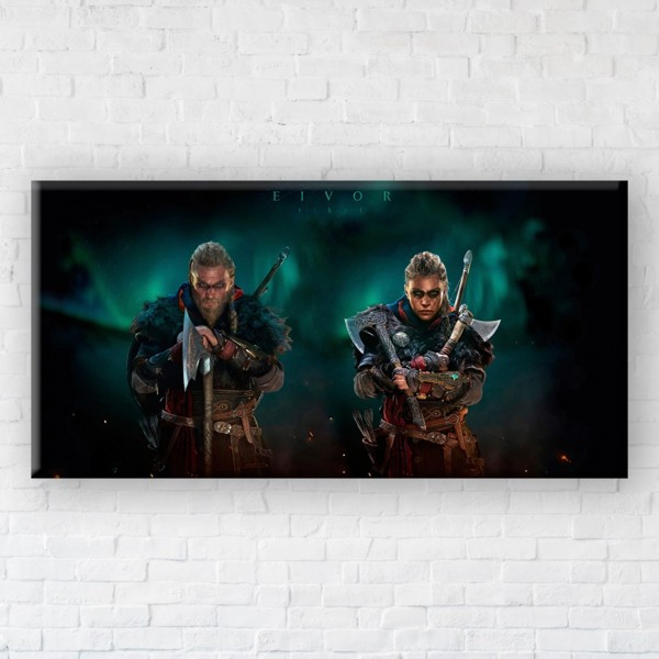 

Картина на холсте прямоугольная I-Art Vikings Eivor 90x180см