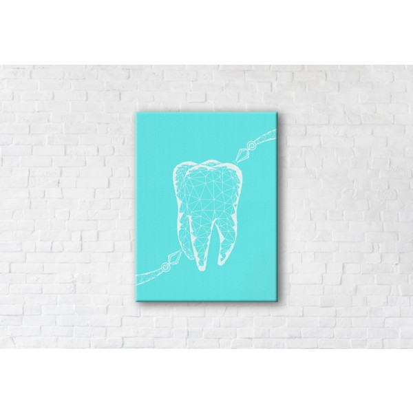 

Картина на холсте прямоугольная I-Art Graphic Tooth 50x65см