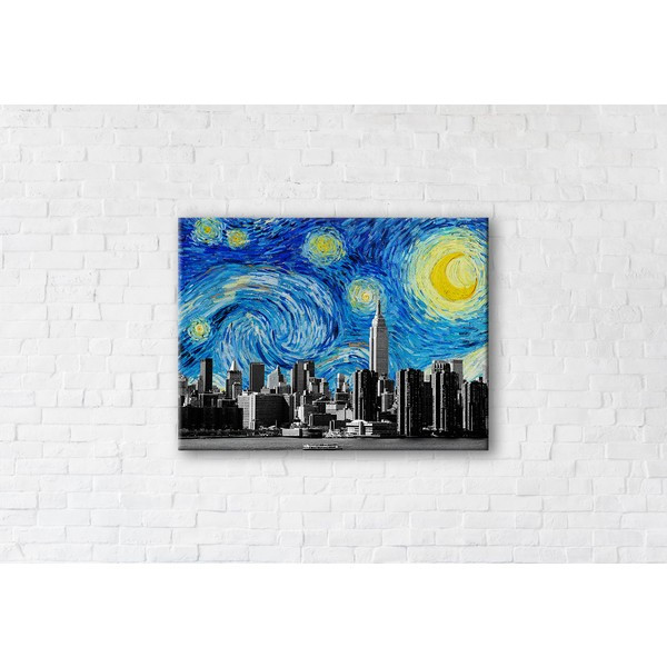 

Картина на холсте прямоугольная I-Art Starry New York 50x65см