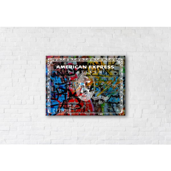 

Картина на холсте прямоугольная I-Art Graffity American Express 75x100см