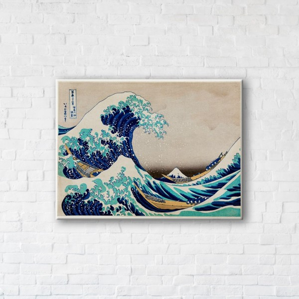 

Картина на холсте прямоугольная I-Art Great Wave 90x120см